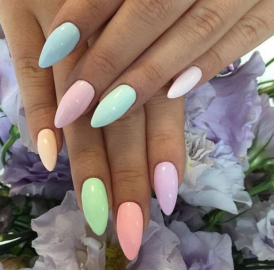 pastels nails